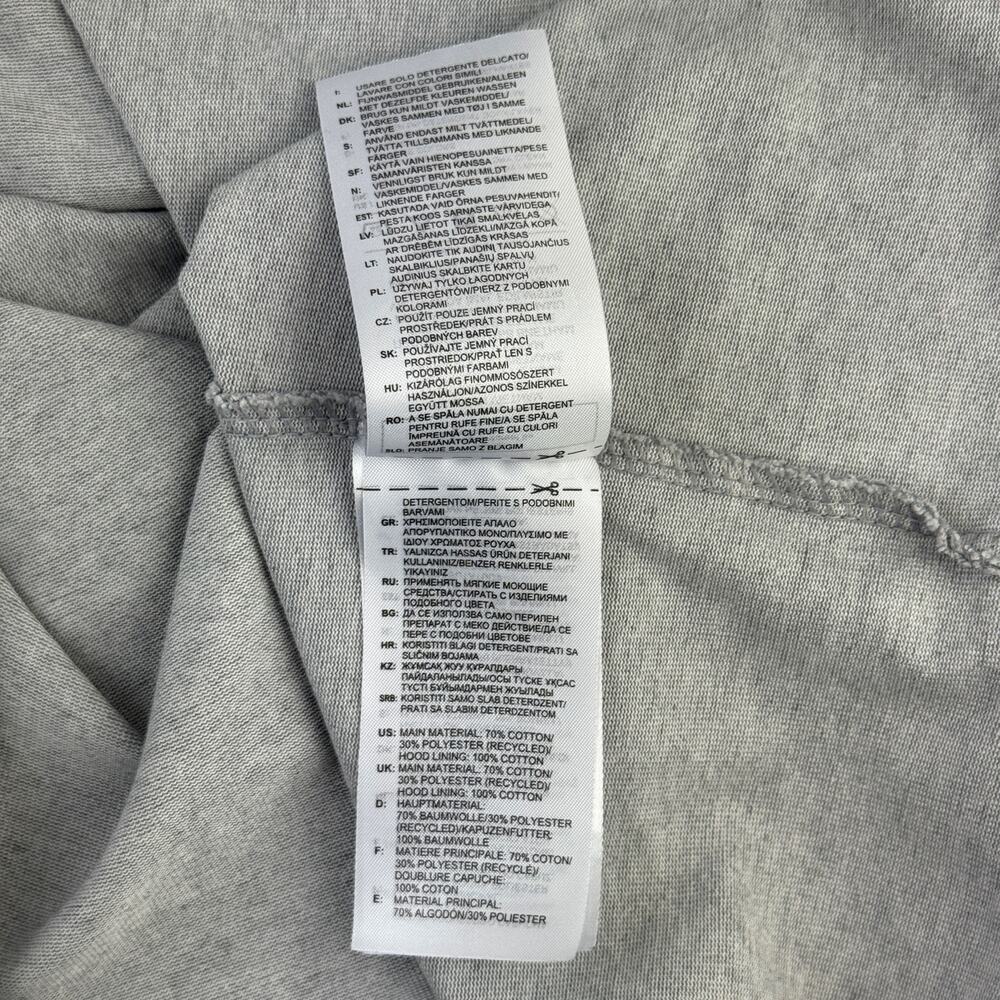 Adidas Grey Essentials Aeroready Graphic Logo Performance Hoodie Size XL - Picture 8 of 13